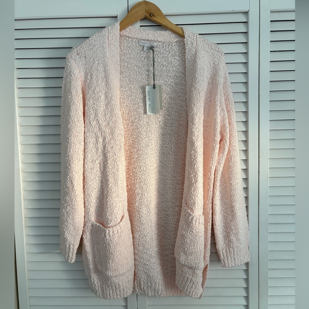 NWT Barefoot Dreams Cardigan Sunrise Pink
